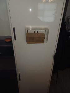 Blomberg K56300 built-in refrigerator evaporator compartment opened for defrost component replacement in Bridgeland, Calgary