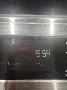 KitchenAid YKSEB900 double-oven range control panel during diagnostic visit in Beddington Heights, Calgary, showing the unresponsive control interface