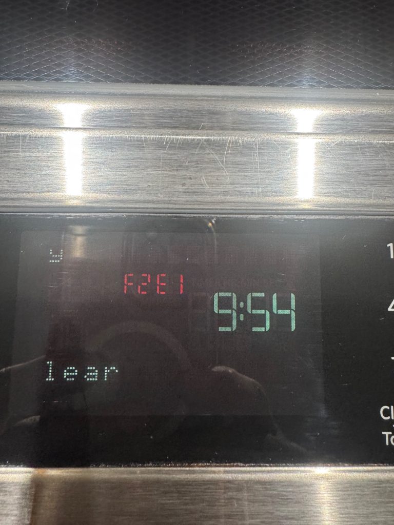 KitchenAid YKSEB900 double-oven range control panel during diagnostic visit in Beddington Heights, Calgary, showing the unresponsive control interface