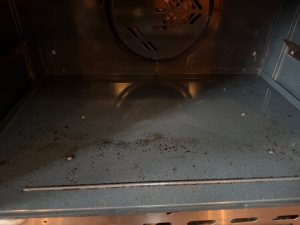 Interior oven cavity of the restored Thermador Pro Grand gas range after bake ignitor replacement in Lac des Arcs, Bow Valley