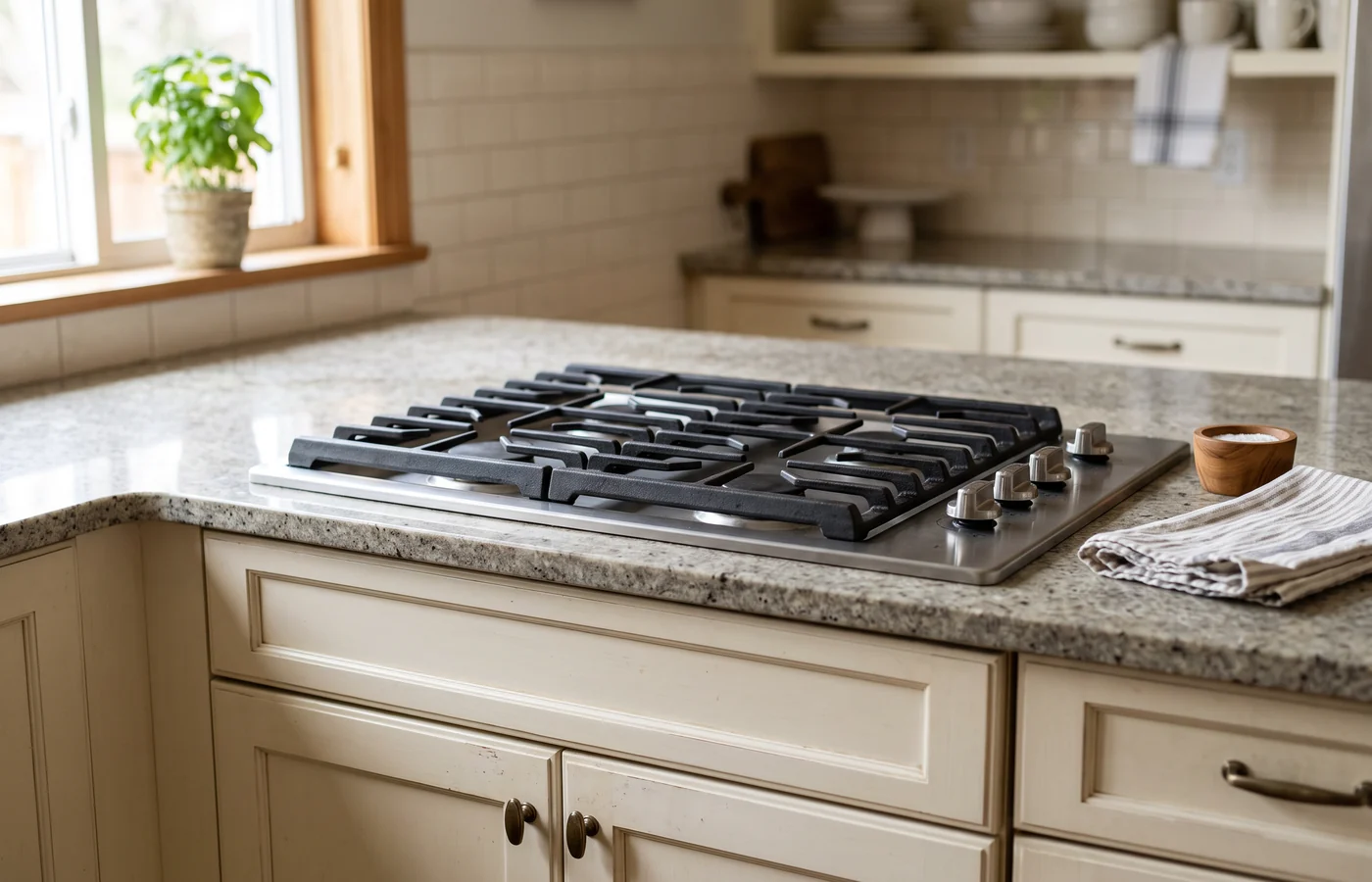 Built-in cooktop in a Canadian kitchen