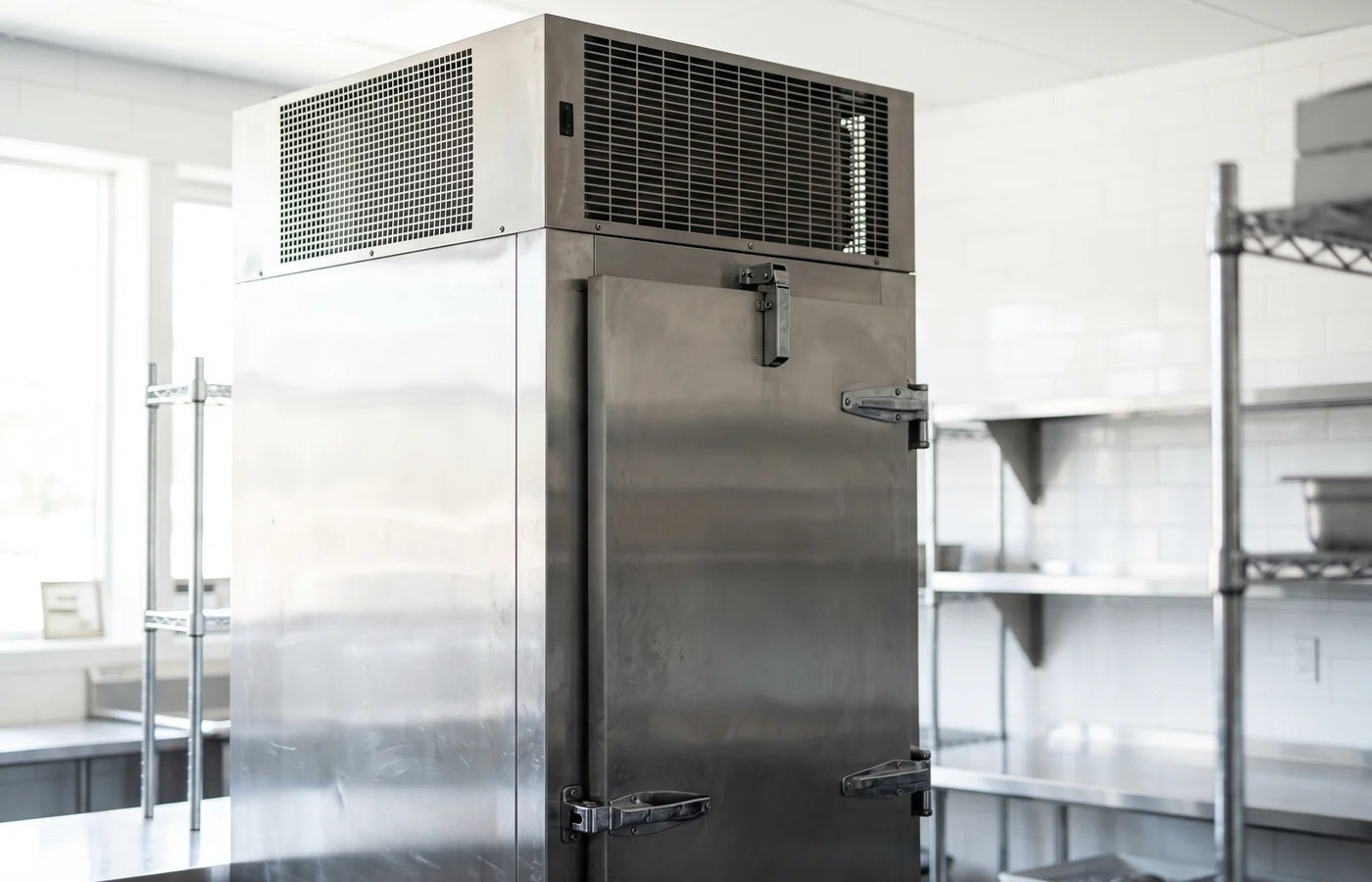 Commercial freezer in a Canadian home