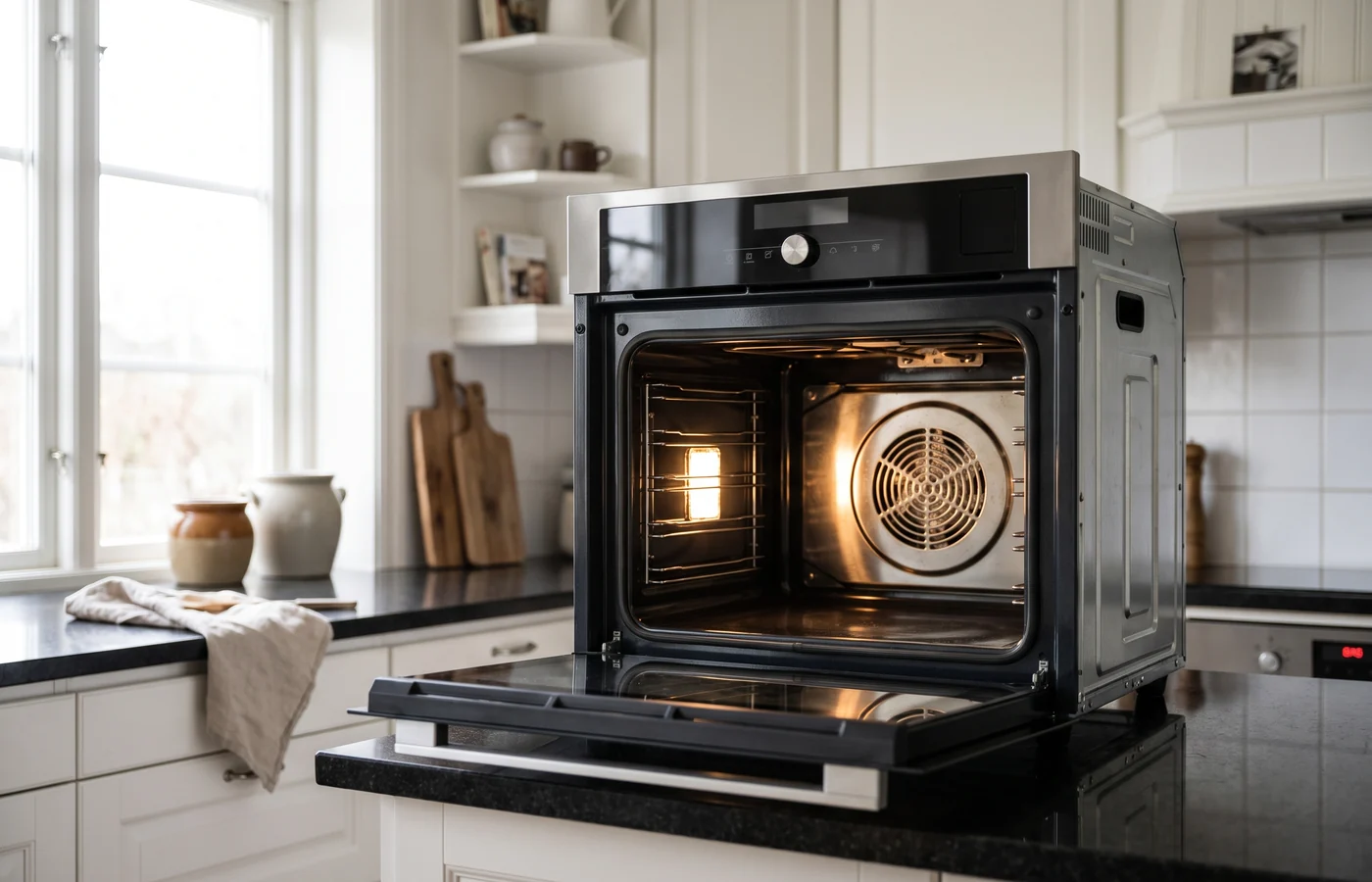 Convection oven in a Canadian kitchen