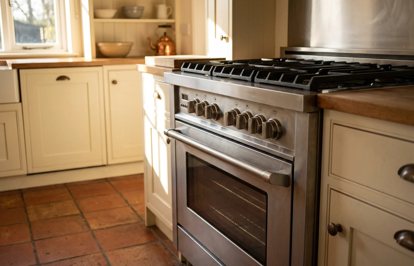 Dual-fuel range in a Canadian kitchen