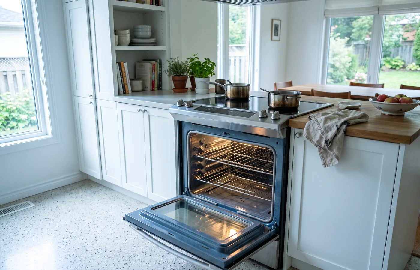 Electric oven in a Canadian kitchen