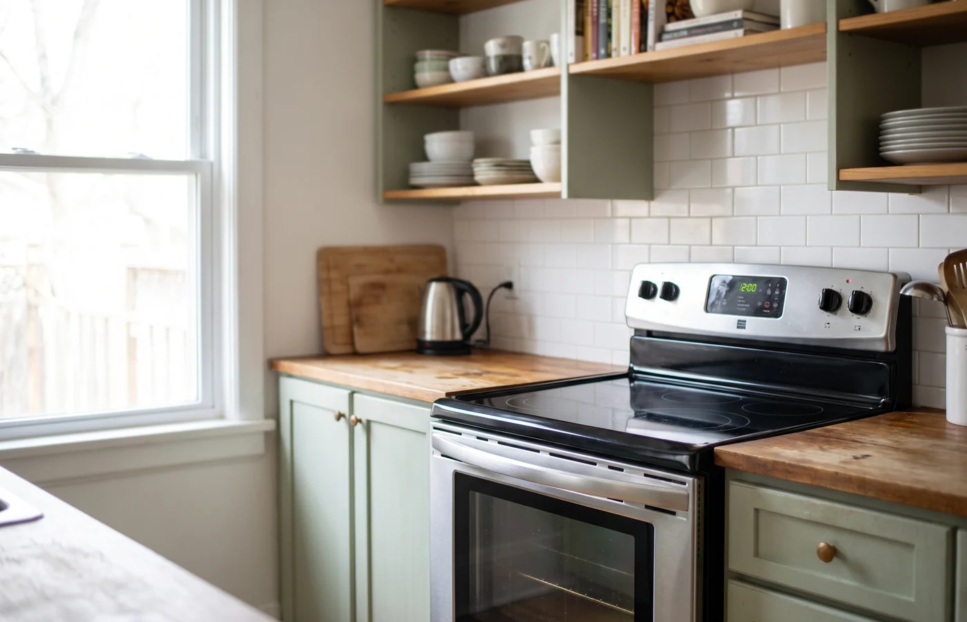 Electric range in a Canadian kitchen