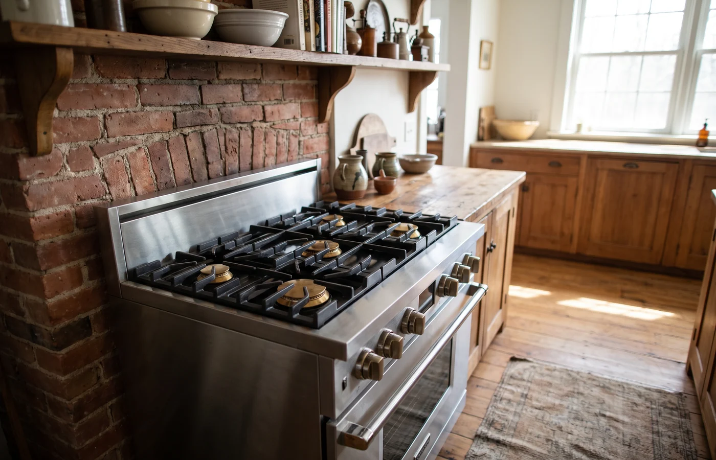 Gas range in a Canadian kitchen