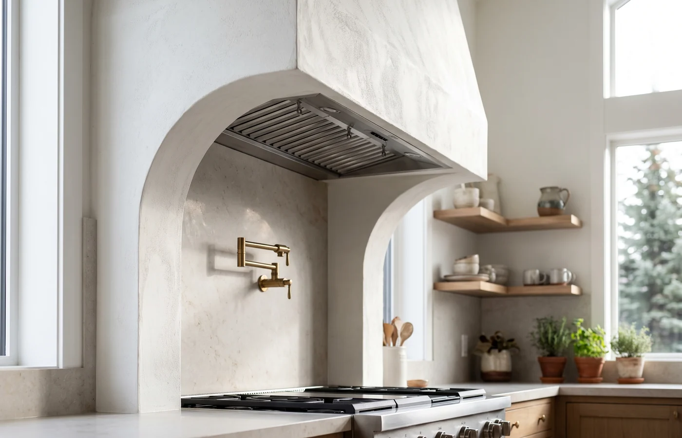Insert hood fan in a Canadian kitchen