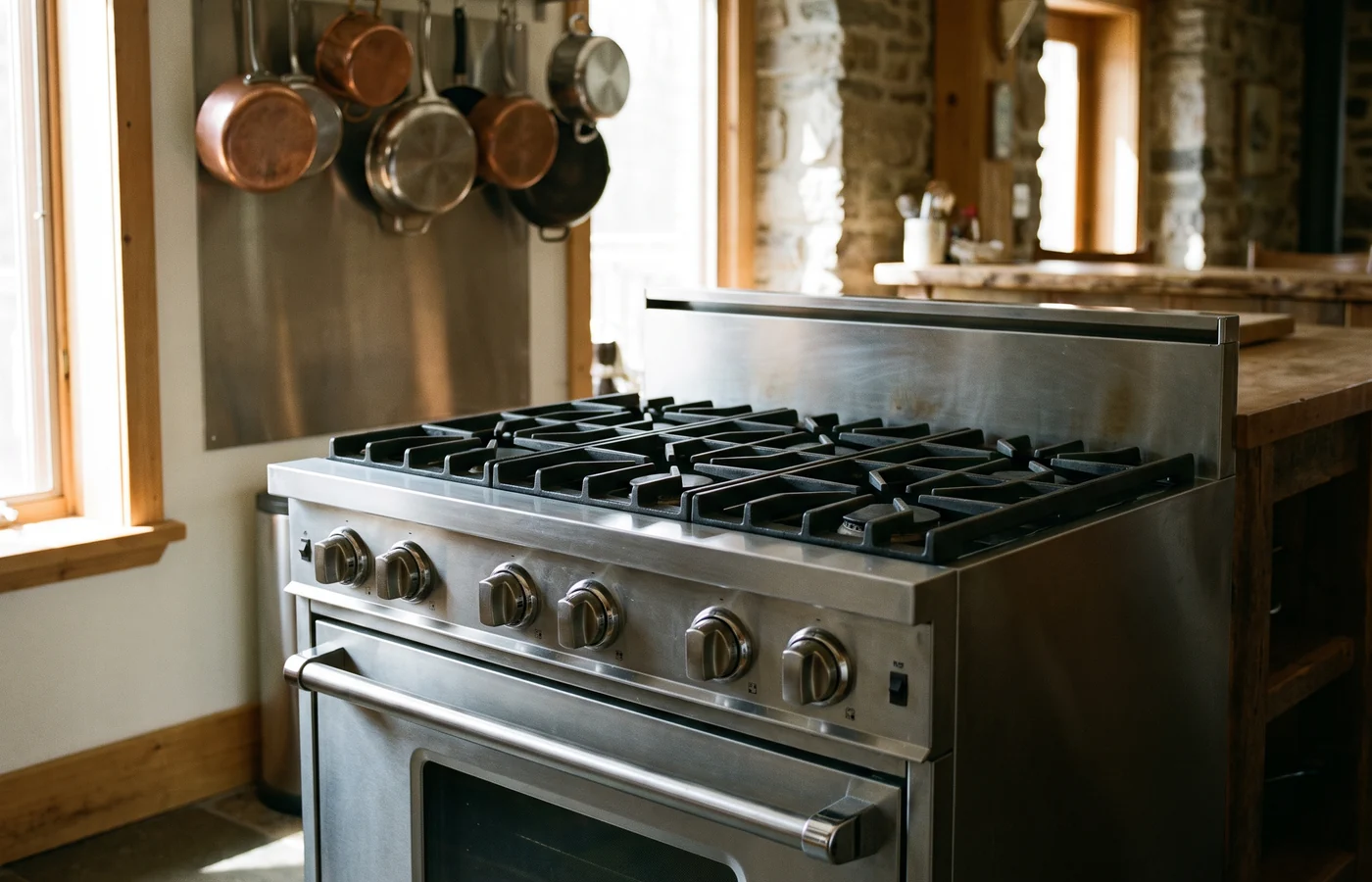 Pro-style range in a Canadian kitchen