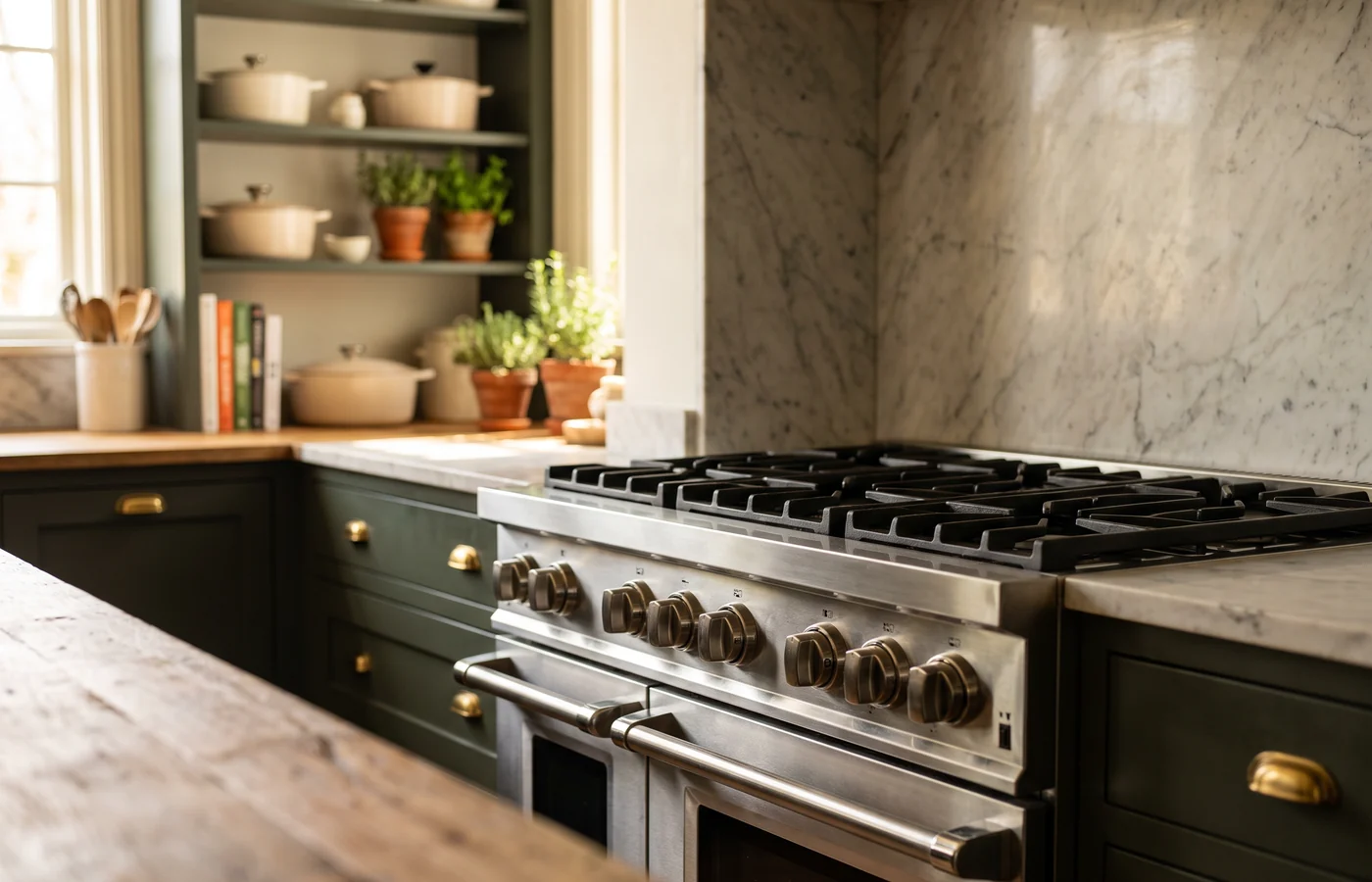 Pro-style stove in a Canadian kitchen
